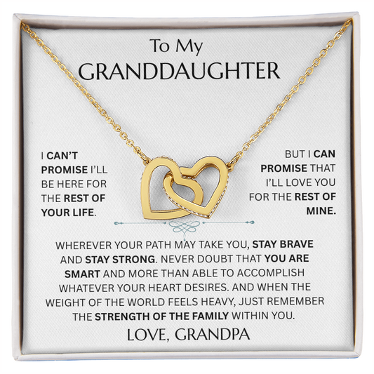 To My Granddaughter - Interlocking Hearts Necklace - FG0028