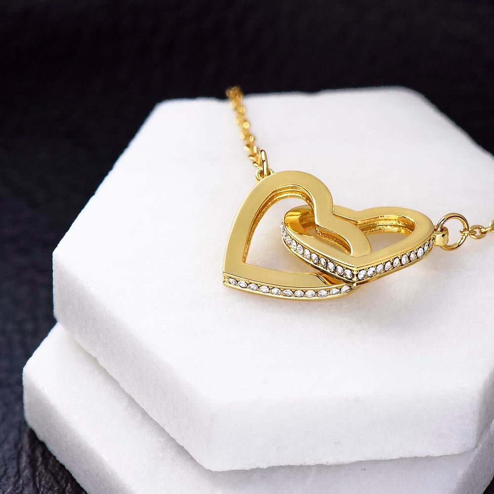 To My Daughter - Interlocking Hearts Necklace - FG005