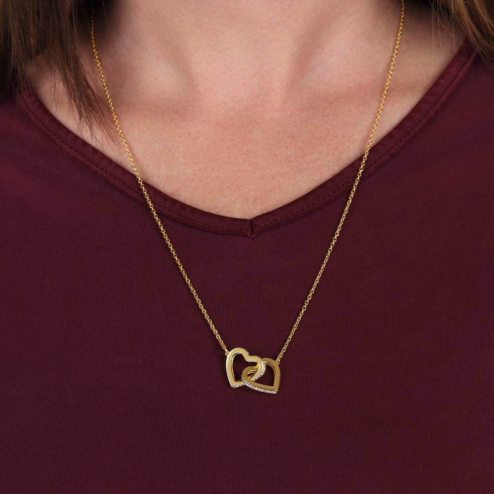 To My Granddaughter - Interlocking Hearts Necklace - FG0028