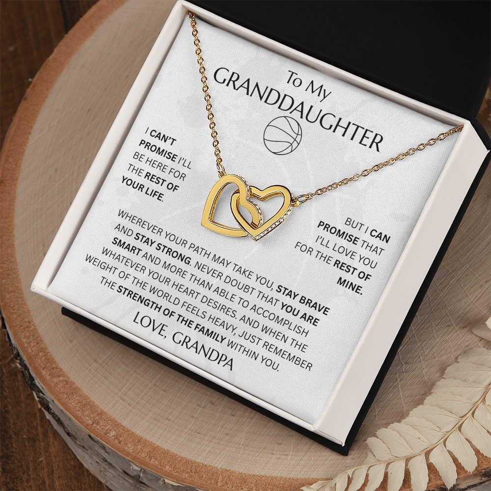 To My Granddaughter - Interlocking Heart Baller Design - FG0014