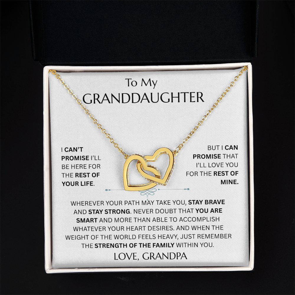 To My Granddaughter - Interlocking Hearts Necklace - FG0028