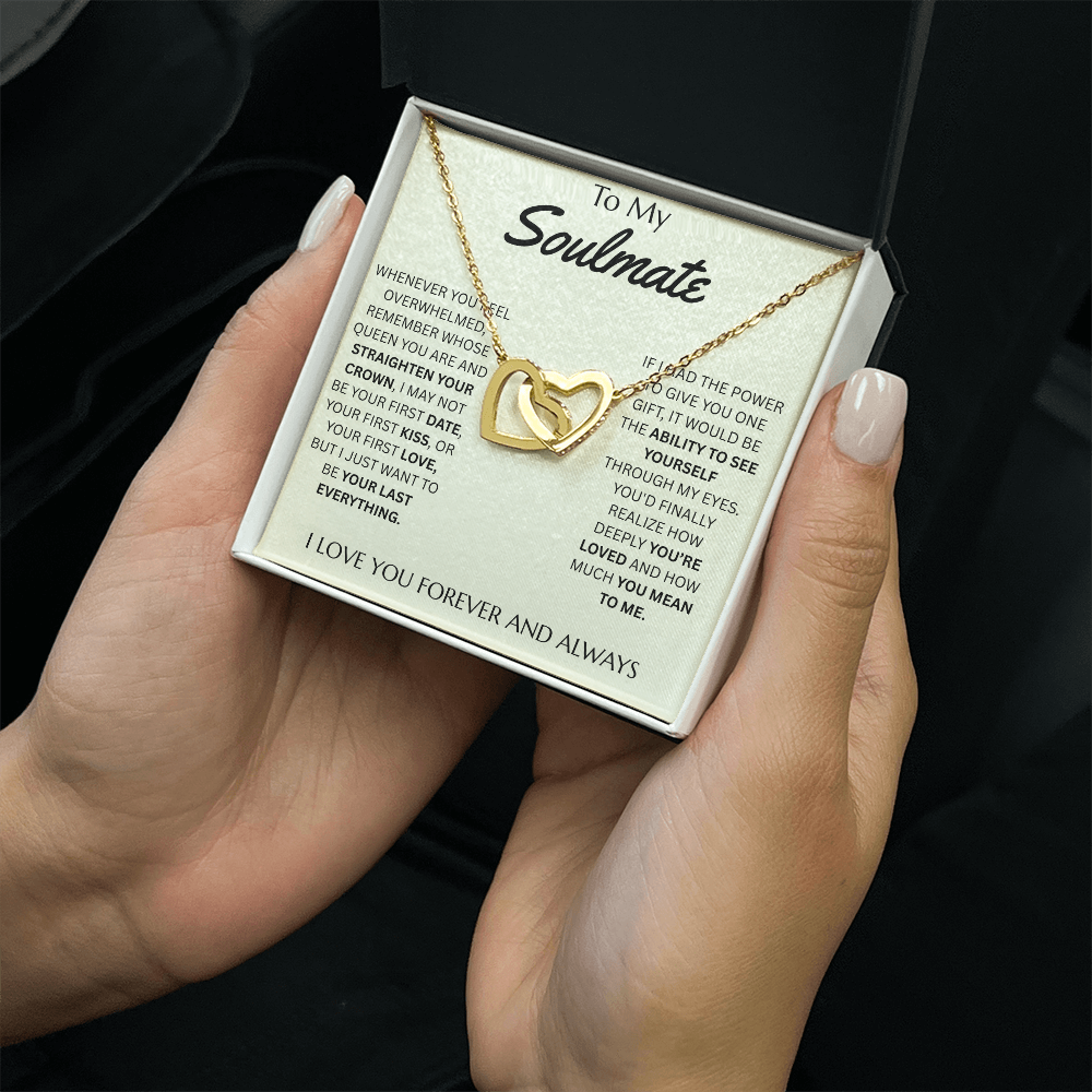 To My Soulmate - Interlocking Heart Necklace - FG0025