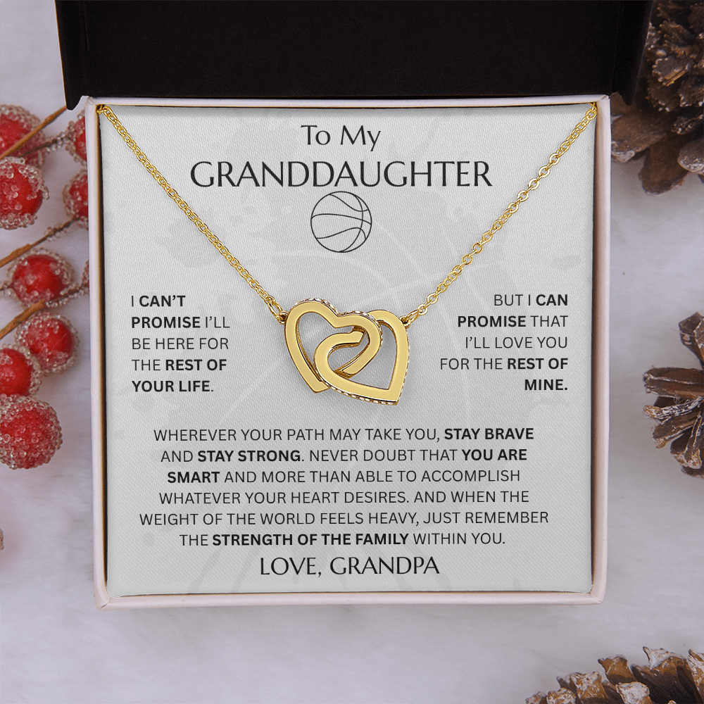 To My Granddaughter - Interlocking Heart Baller Design - FG0014