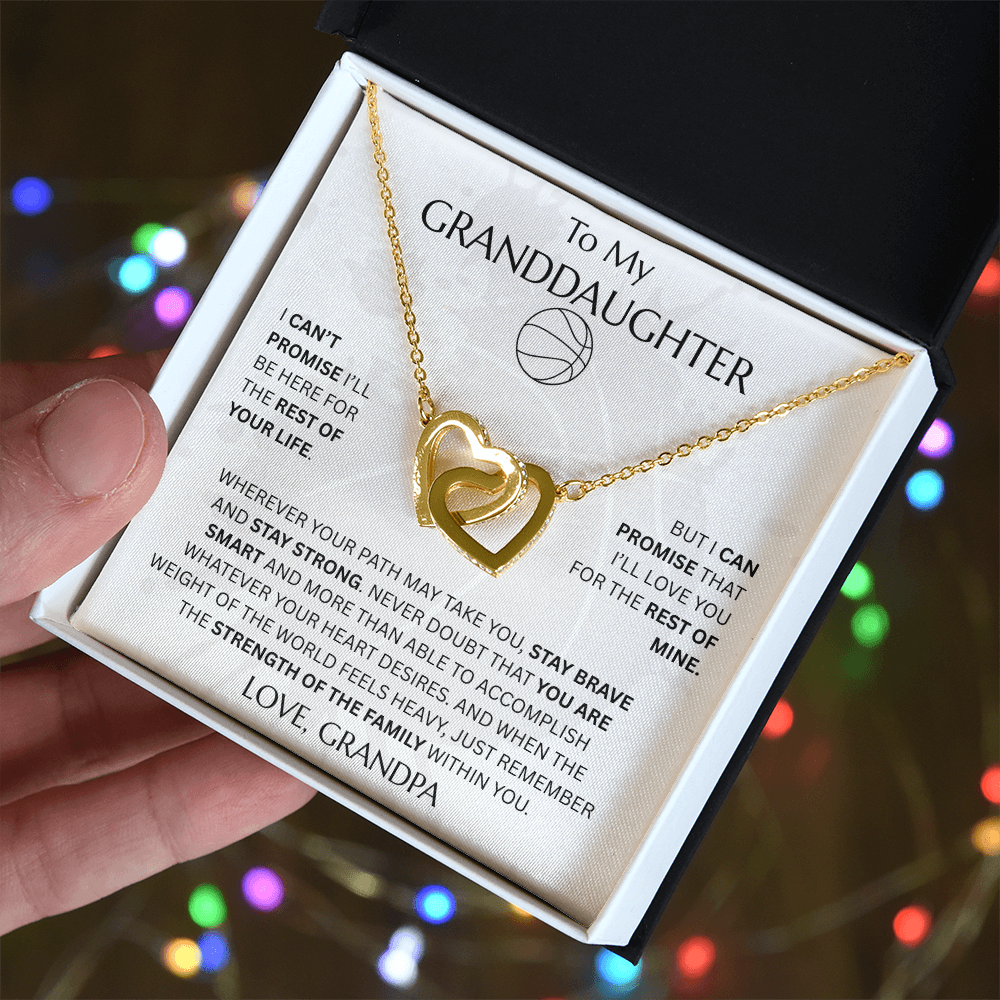 To My Granddaughter - Interlocking Heart Baller Design - FG0014