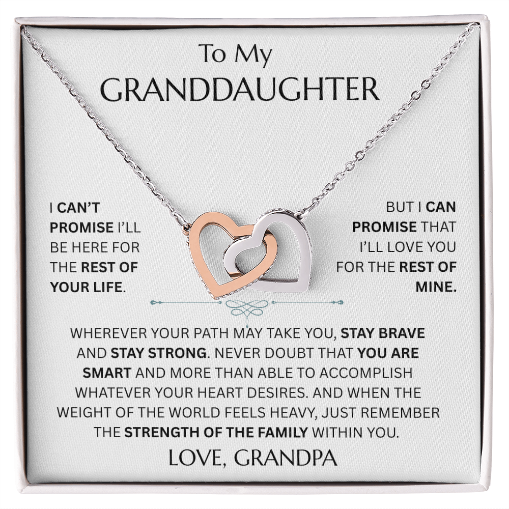 To My Granddaughter - Interlocking Hearts Necklace - FG0028