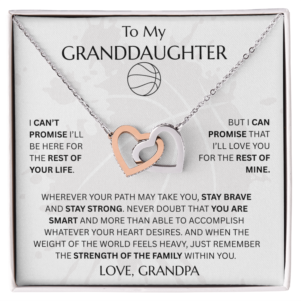 To My Granddaughter - Interlocking Heart Baller Design - FG0014