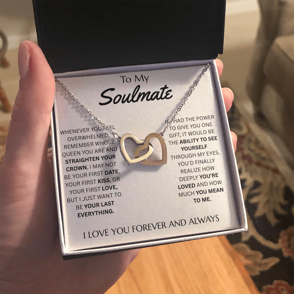 To My Soulmate - Interlocking Heart Necklace - FG0025