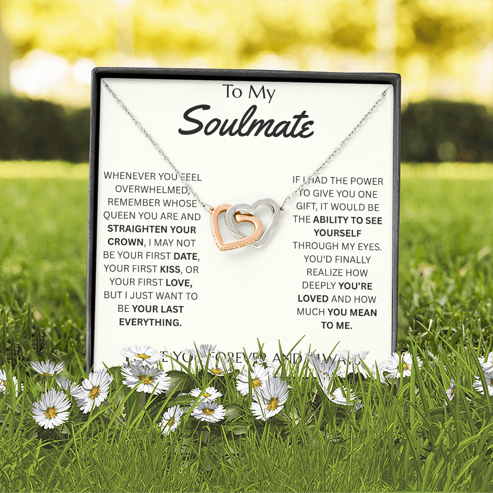 To My Soulmate - Interlocking Heart Necklace - FG0025