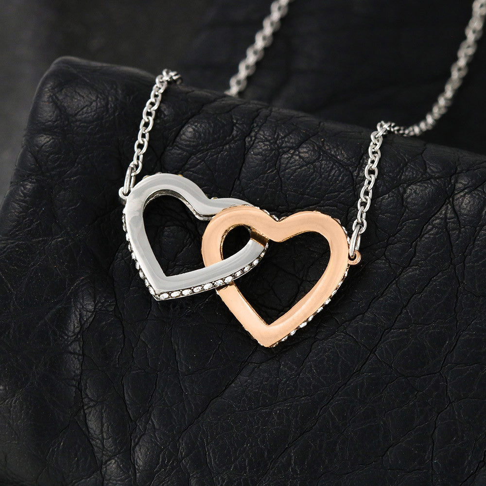 To My daughter-in-law - Interlocking Heart Necklace - FG0017