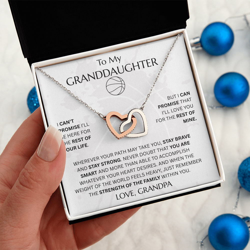 To My Granddaughter - Interlocking Heart Baller Design - FG0014