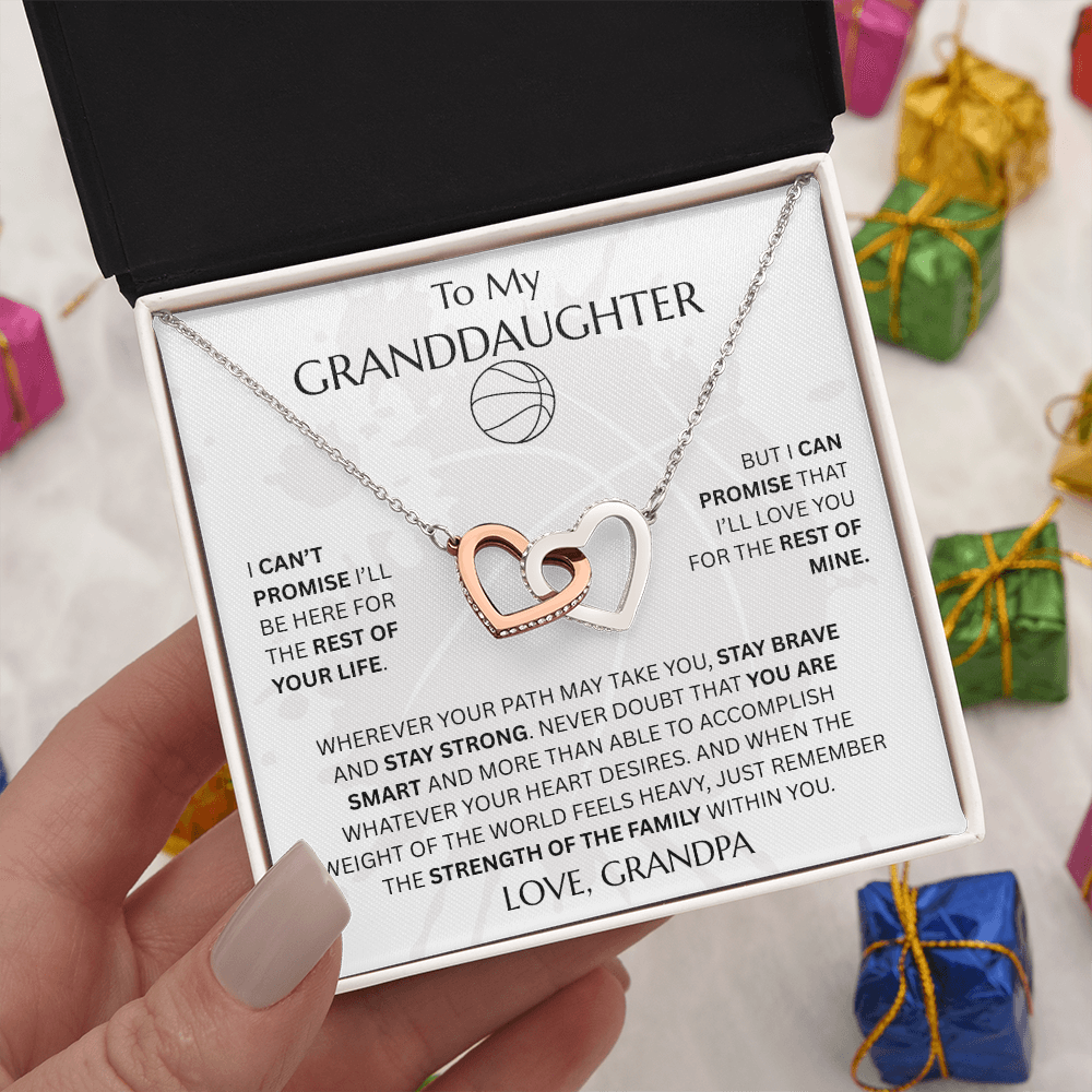To My Granddaughter - Interlocking Heart Baller Design - FG0014