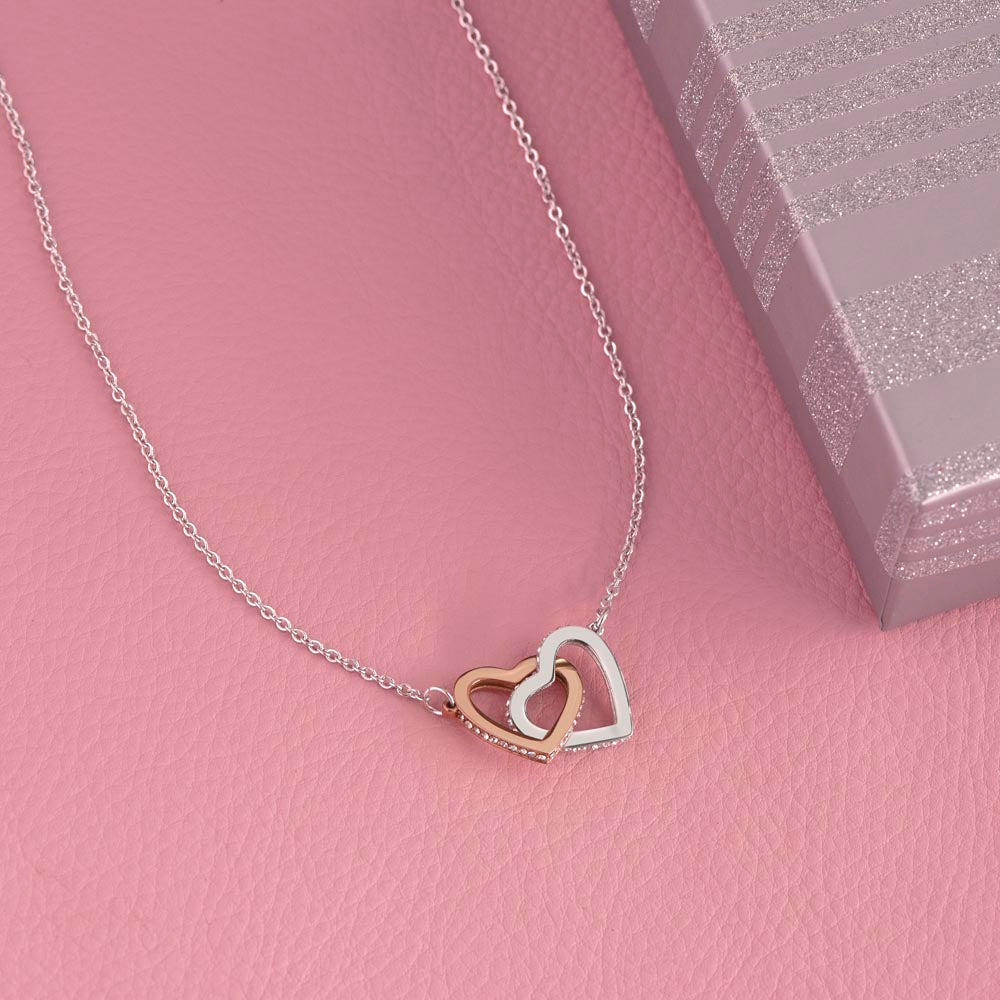 To My Granddaughter - Interlocking Heart Baseball Design Necklace - FG0012