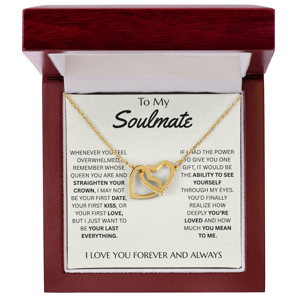 To My Soulmate - Interlocking Heart Necklace - FG0025
