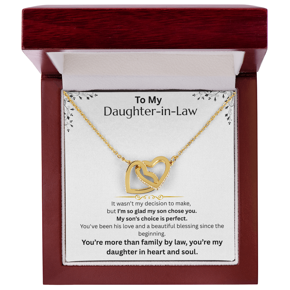 To My daughter-in-law - Interlocking Heart Necklace - FG0017