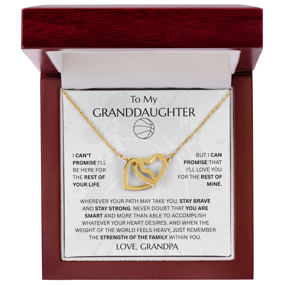 To My Granddaughter - Interlocking Heart Baller Design - FG0014
