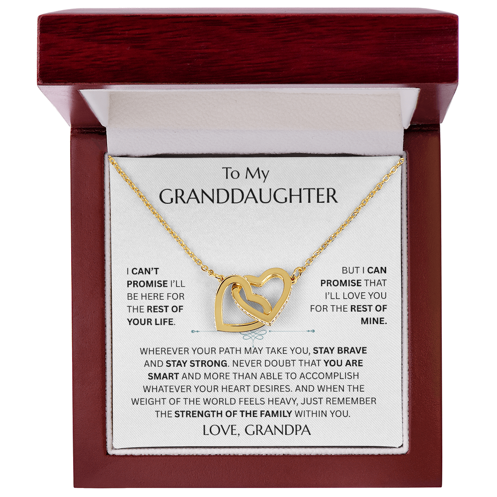 To My Granddaughter - Interlocking Hearts Necklace - FG0028