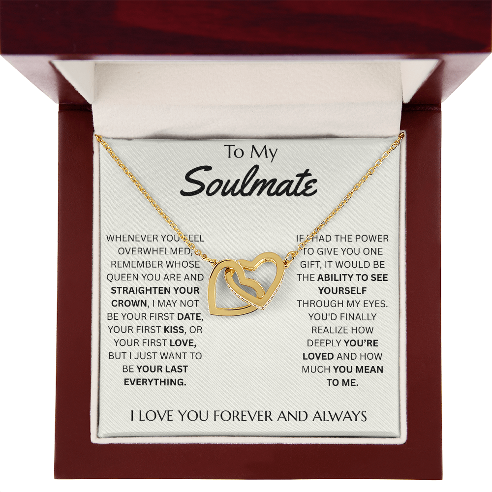 To My Soulmate - Interlocking Heart Necklace - FG0025