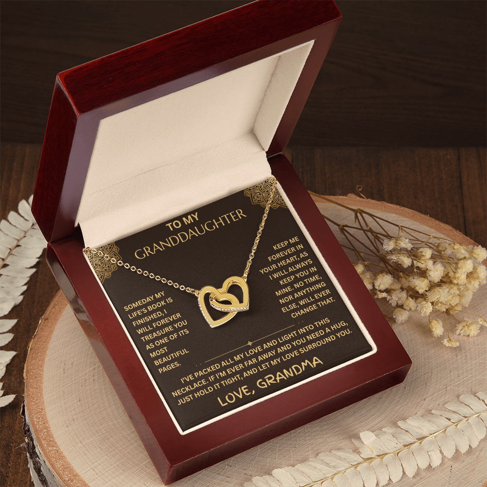 To My Granddaughter - Interlocking Heart Necklace - FG0021
