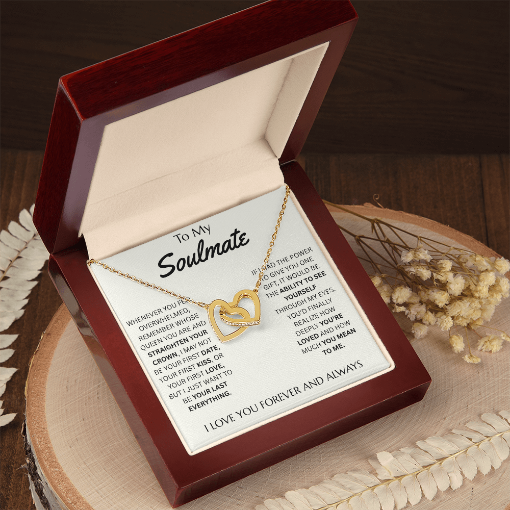 To My Soulmate - Interlocking Heart Necklace - FG0025