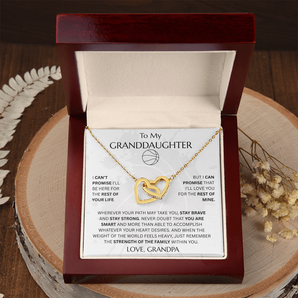 To My Granddaughter - Interlocking Heart Baller Design - FG0014