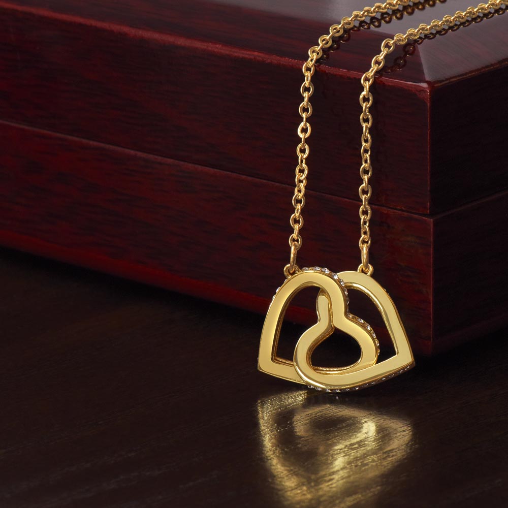 To My Granddaughter - Interlocking Heart Necklace - FG0021