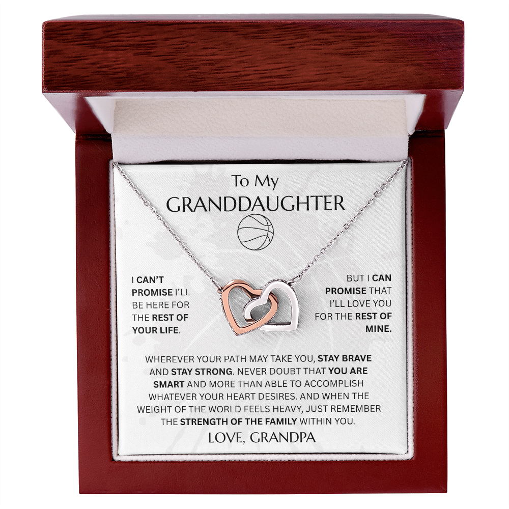 To My Granddaughter - Interlocking Heart Baller Design - FG0014