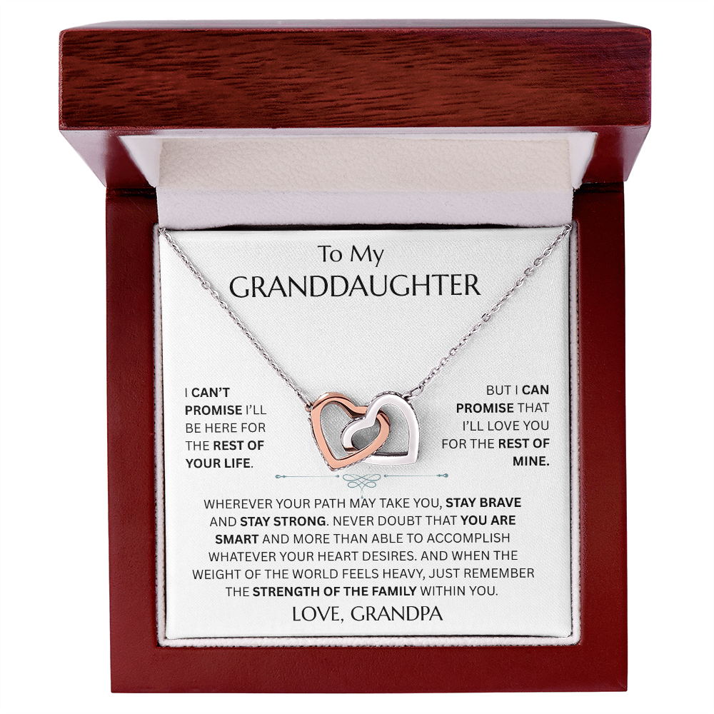 To My Granddaughter - Interlocking Hearts Necklace - FG0028