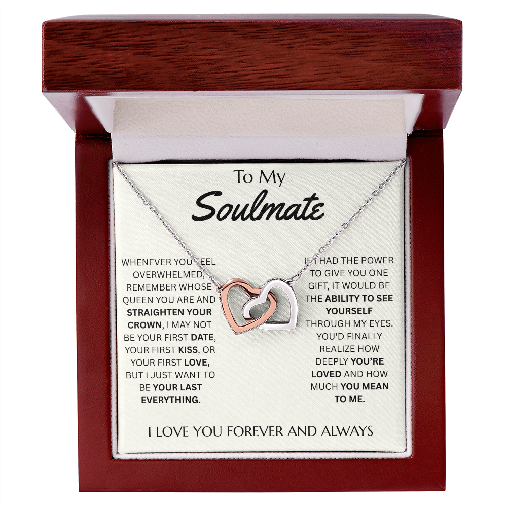 To My Soulmate - Interlocking Heart Necklace - FG0025