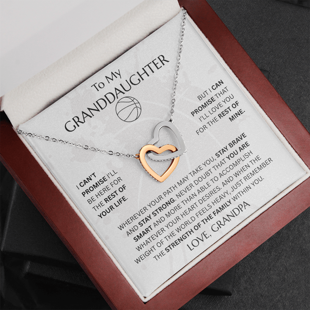 To My Granddaughter - Interlocking Heart Baller Design - FG0014