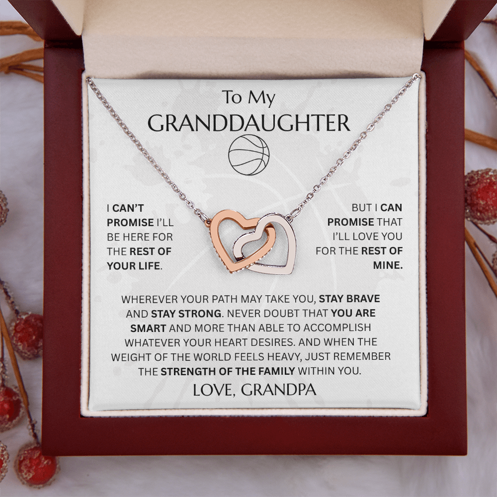 To My Granddaughter - Interlocking Heart Baller Design - FG0014