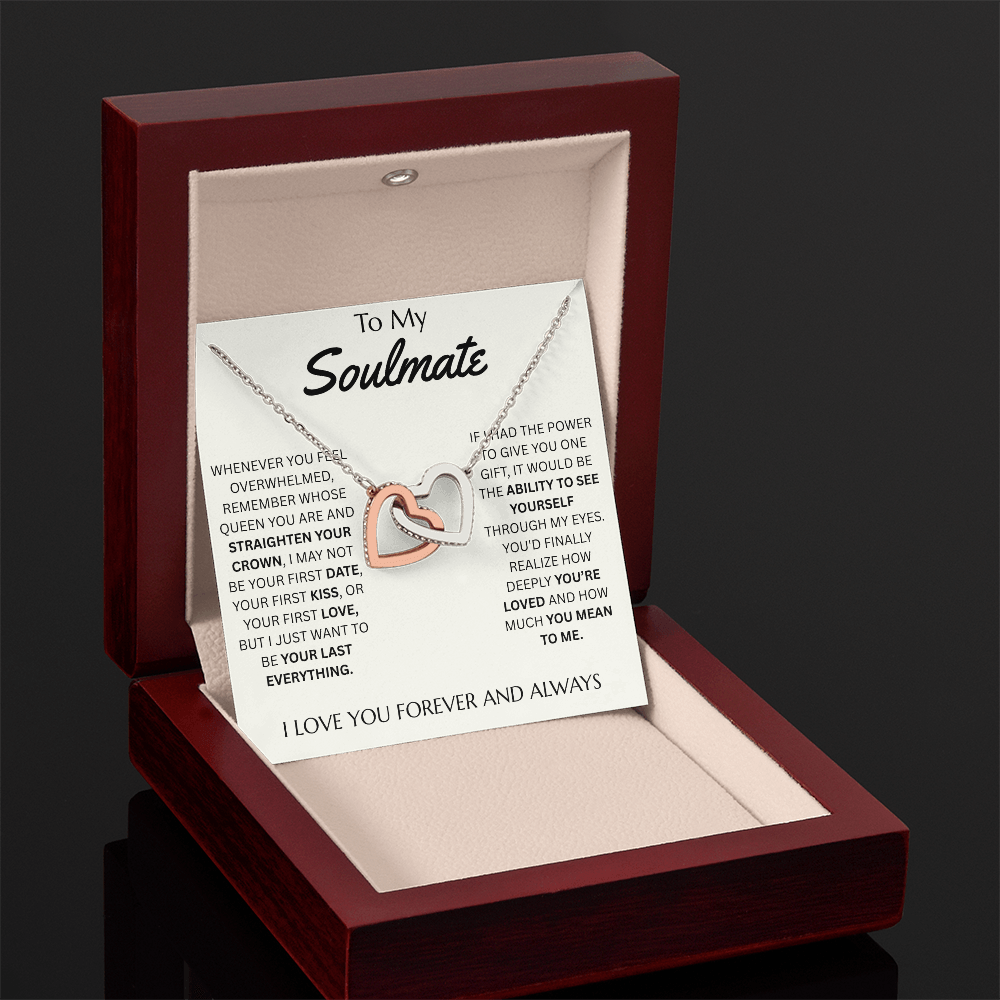 To My Soulmate - Interlocking Heart Necklace - FG0025