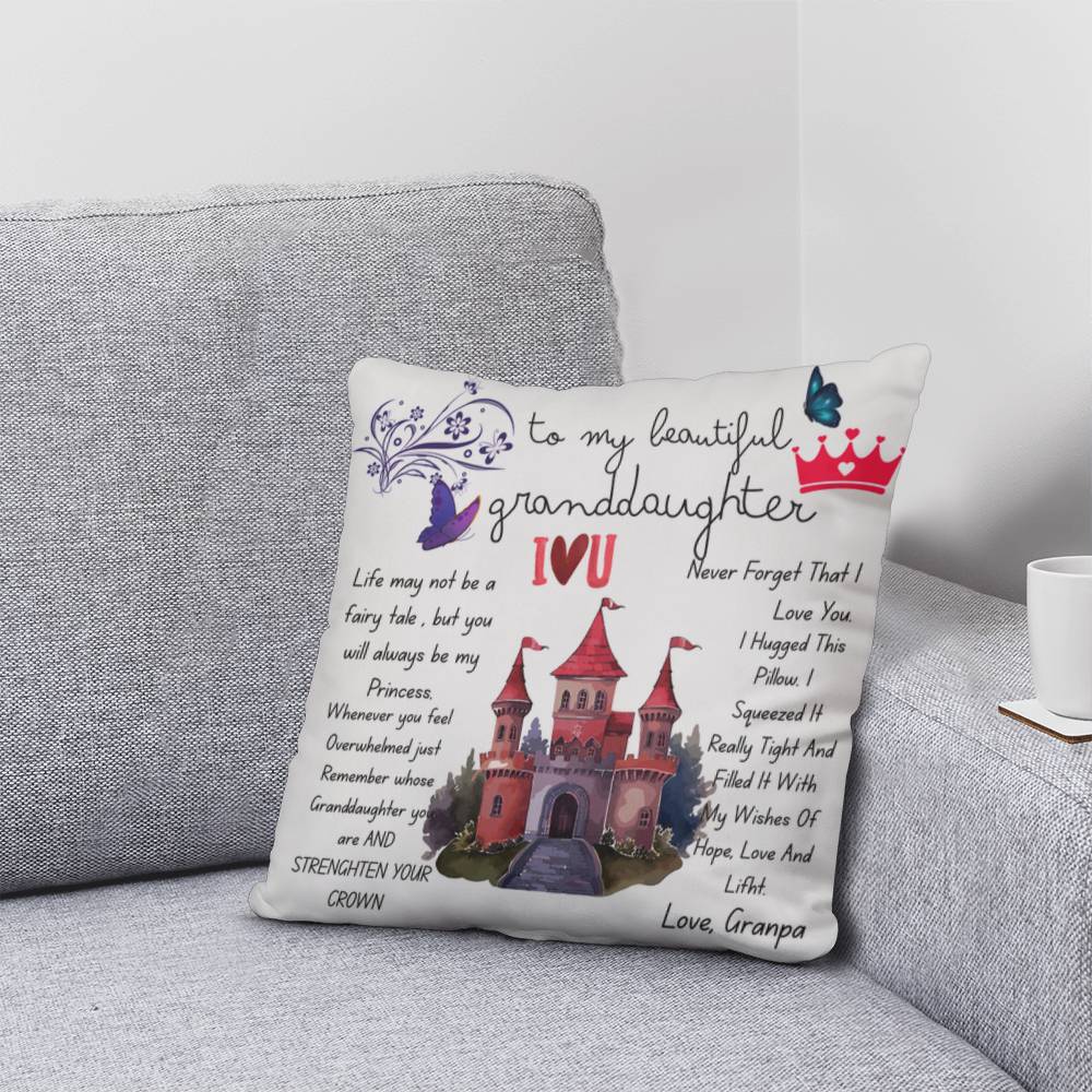 To My Granddaughter Princess I love U Pillow - FG00092