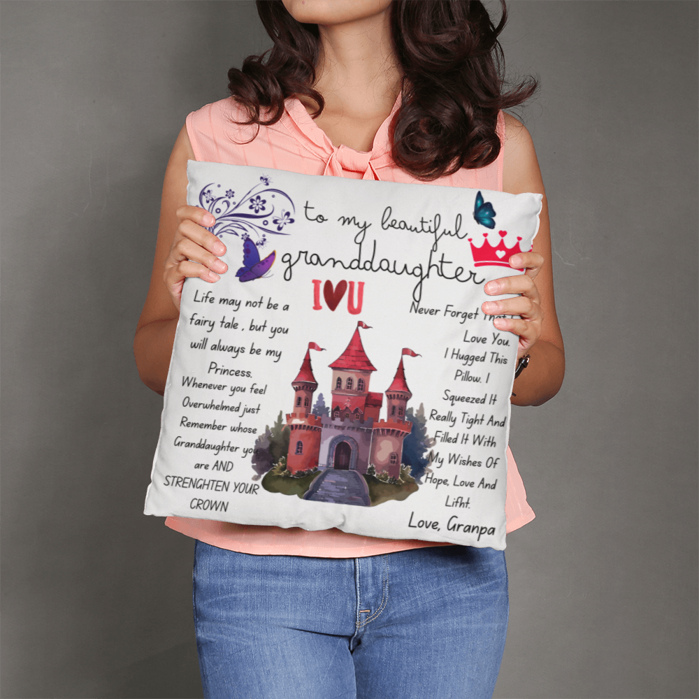 To My Granddaughter Princess I love U Pillow - FG00092
