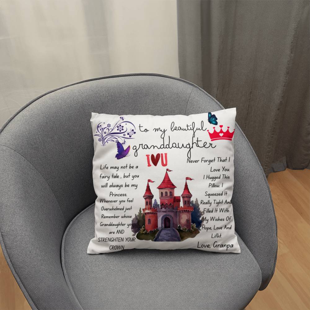 To My Granddaughter Princess I love U Pillow - FG00092