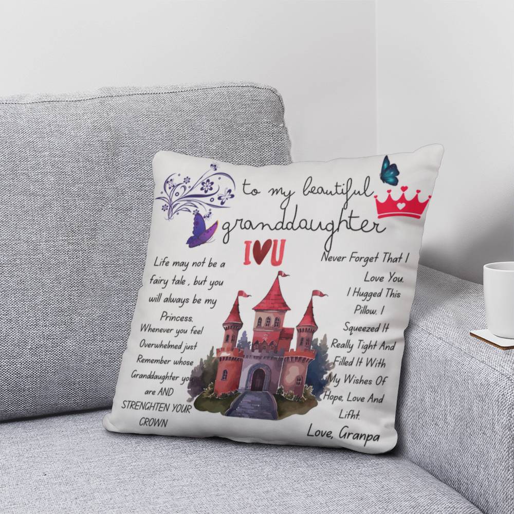 To My Granddaughter Princess I love U Pillow - FG00092