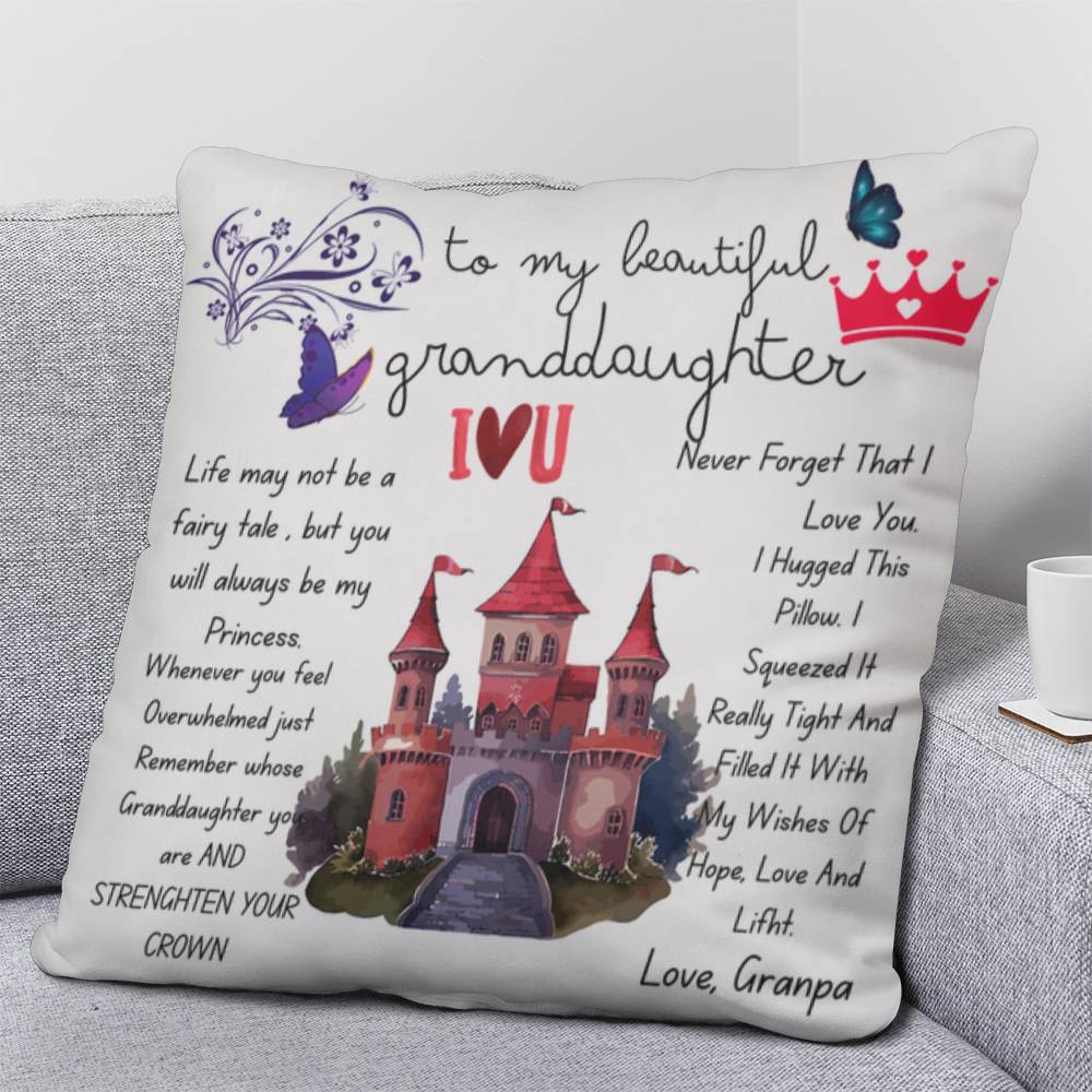 To My Granddaughter Princess I love U Pillow - FG00092
