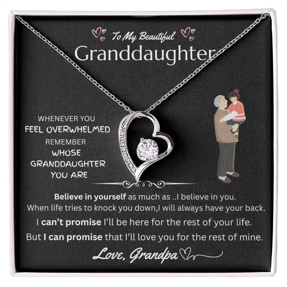 To My Beautiful Granddaughter - Forever Love Necklace - FG0038