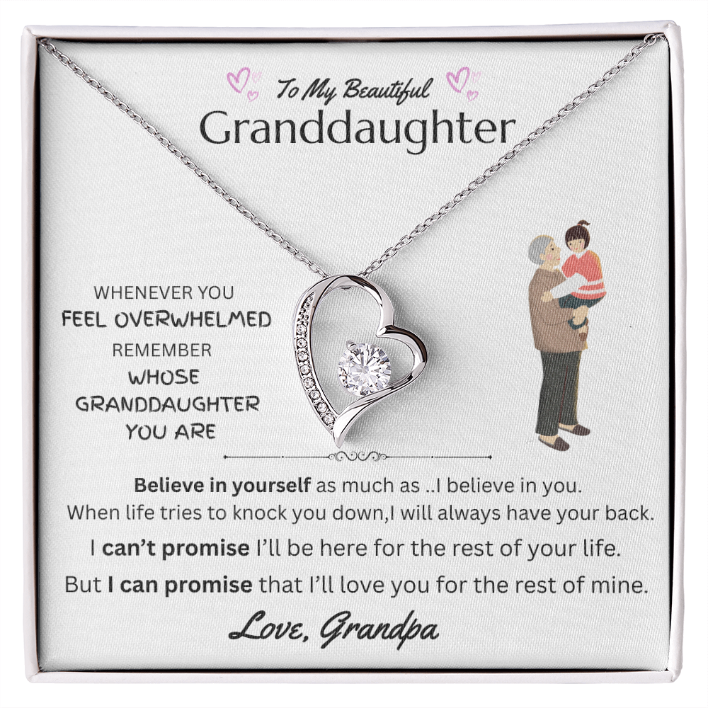 To My Beautiful Granddaughter - Forever Love Necklace - FG0049