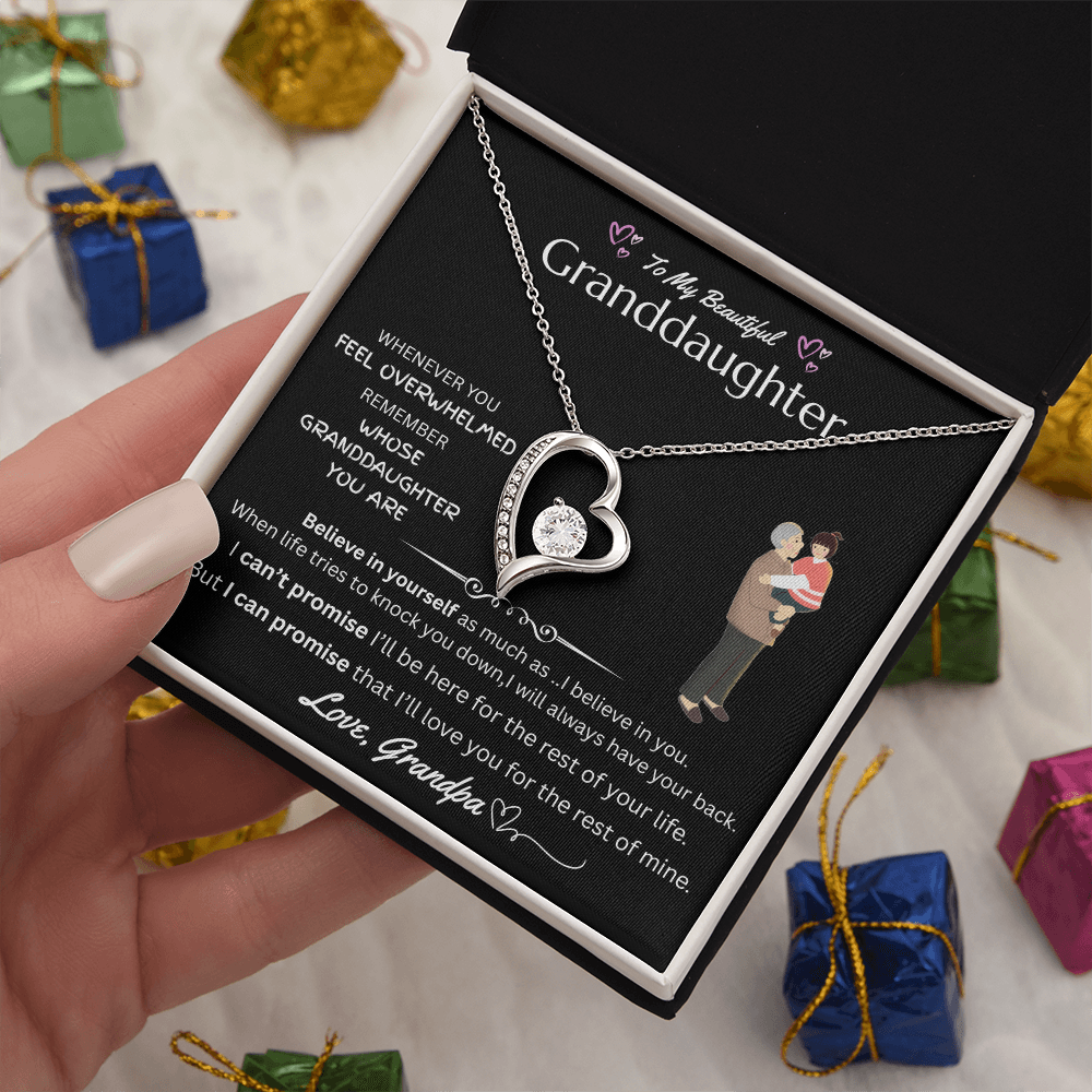To My Beautiful Granddaughter - Forever Love Necklace - FG0038