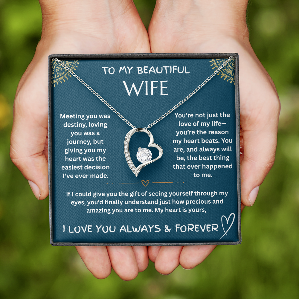 To My Beautiful Wife - I Love You Forever Necklace - FG003