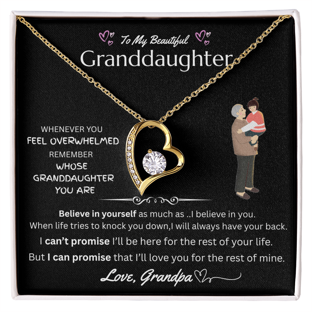 To My Beautiful Granddaughter - Forever Love Necklace - FG0038