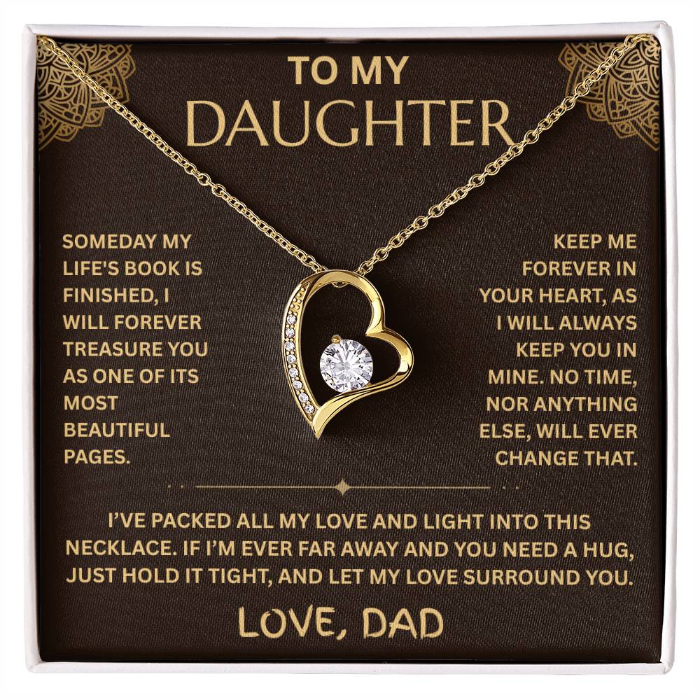 To My Daughter Necklace - Forever Love Gift Set - FG001