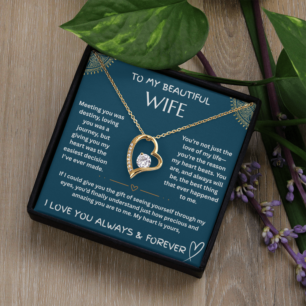 To My Beautiful Wife - I Love You Forever Necklace - FG003
