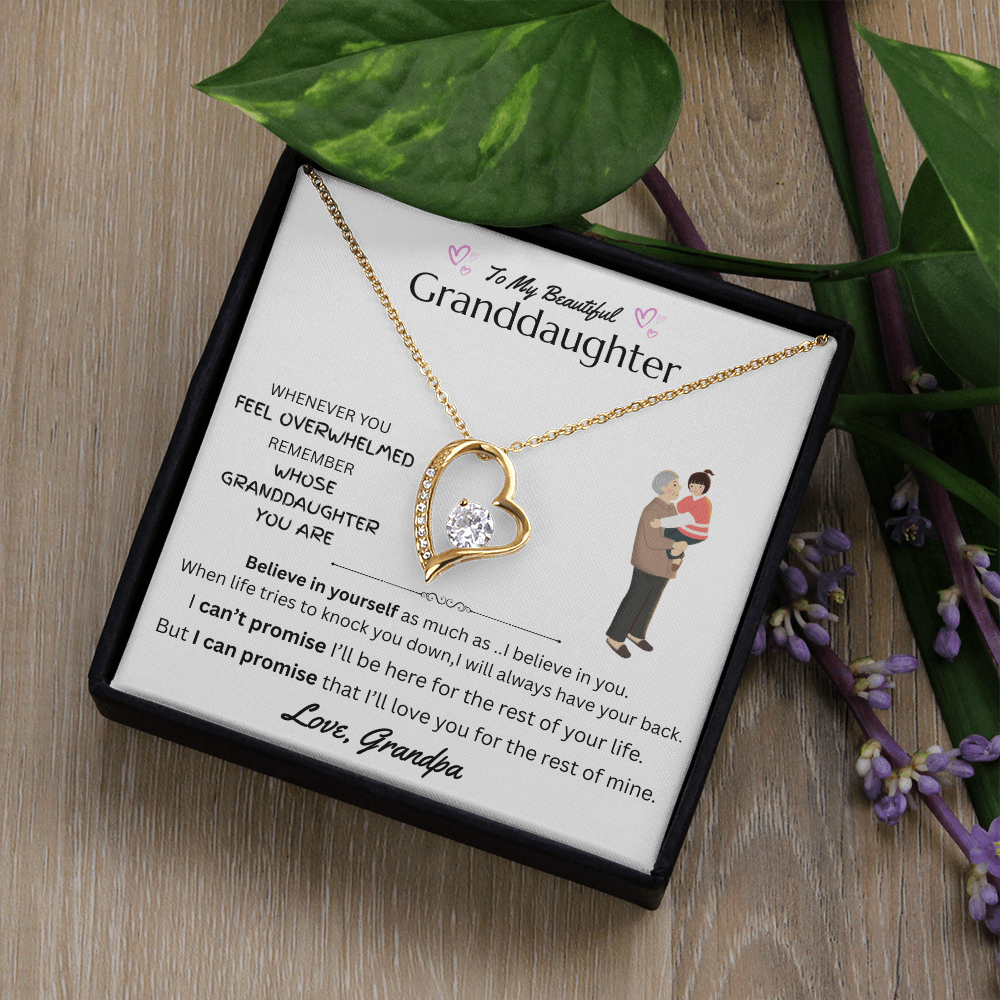 To My Beautiful Granddaughter - Forever Love Necklace - FG0049