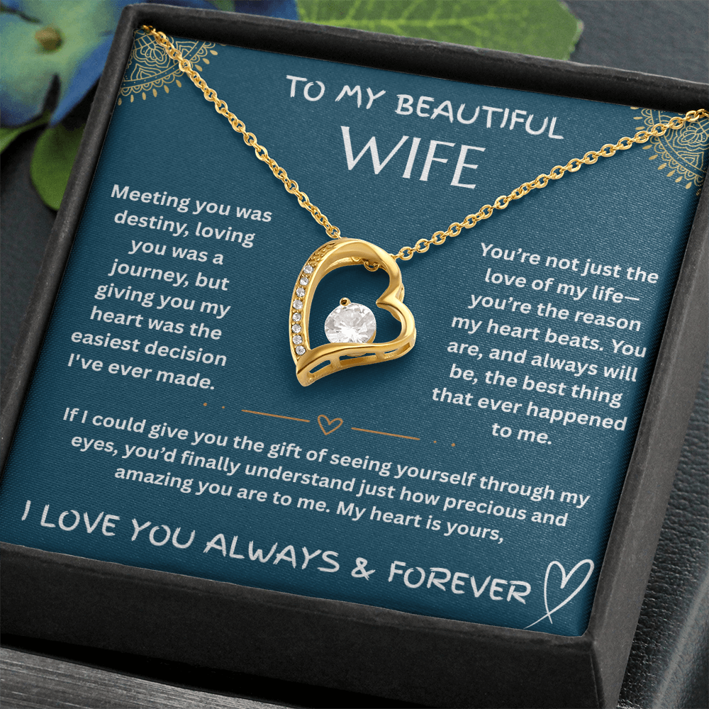 To My Beautiful Wife - I Love You Forever Necklace - FG003