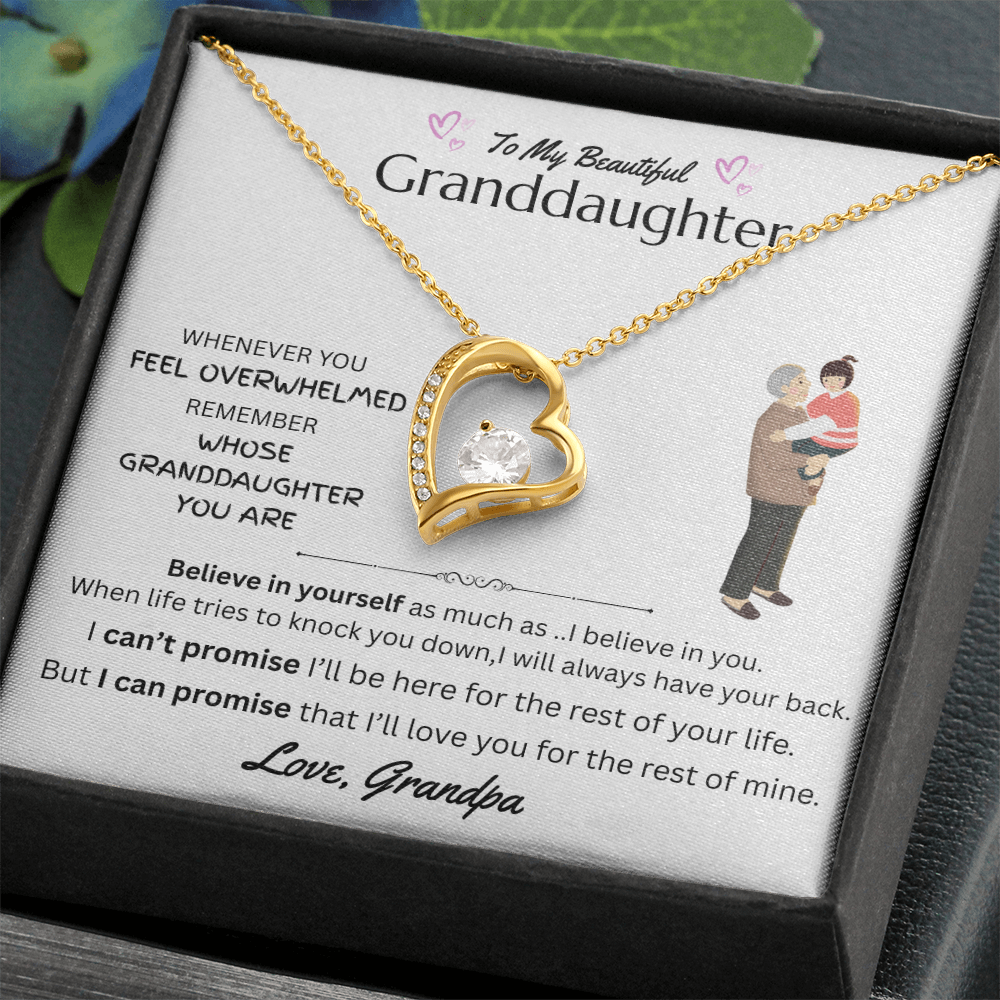To My Beautiful Granddaughter - Forever Love Necklace - FG0049