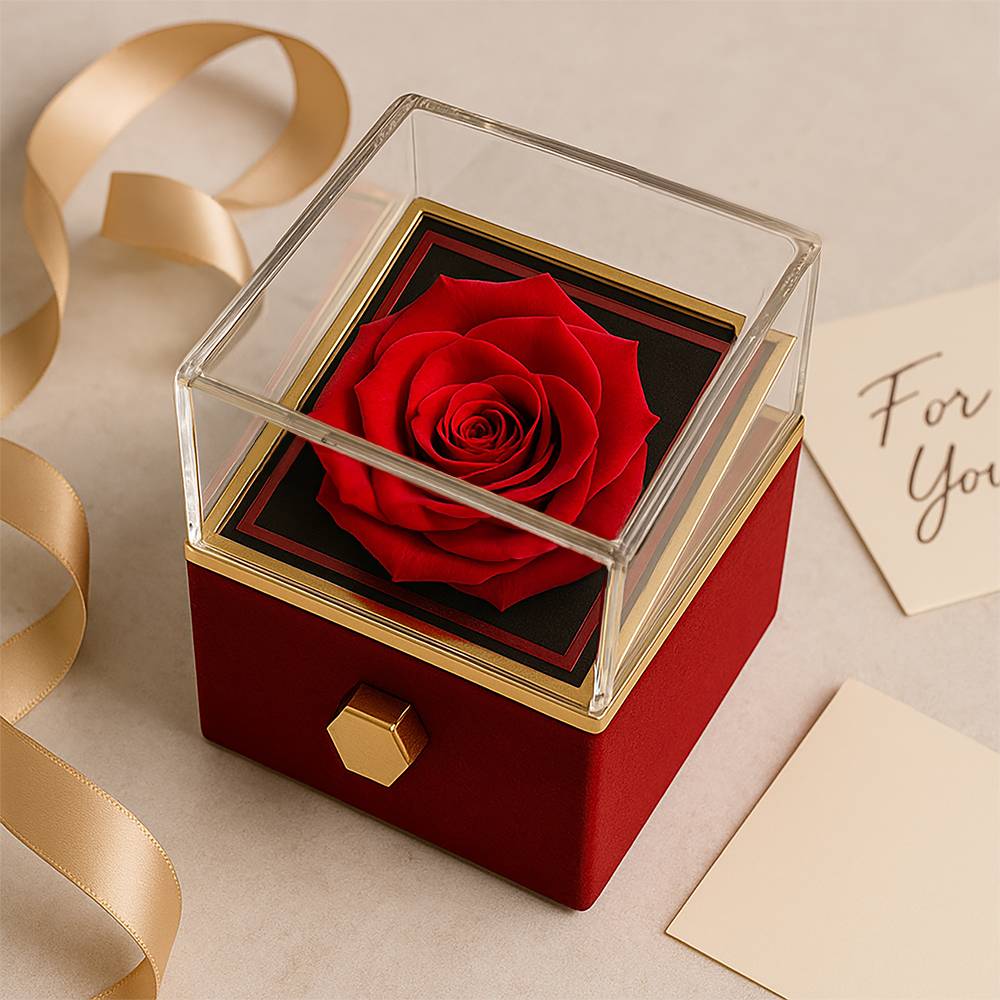 To My Granddaughter - Love Knot w/ Rotating Rose Gift Box - FG00054