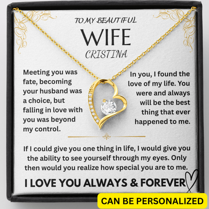 To My Wife - I Love You Forever, Personalized Gift Set - FG0066