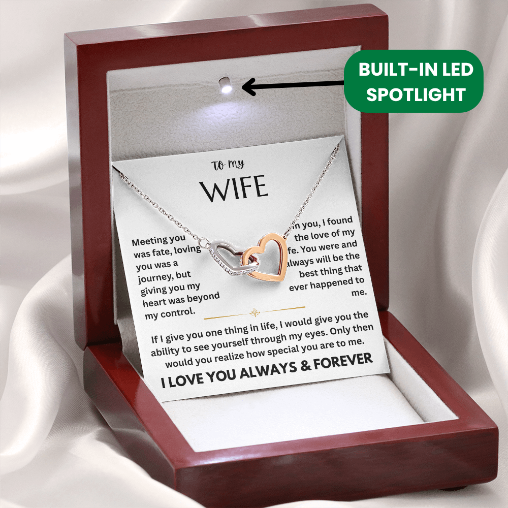 To My Wife - Interlocking Heart Necklace Gift Set  FG00059