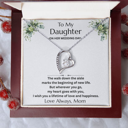 To My Daughter on her Wedding Day - Forever Love Necklace Gift Set - FG00052